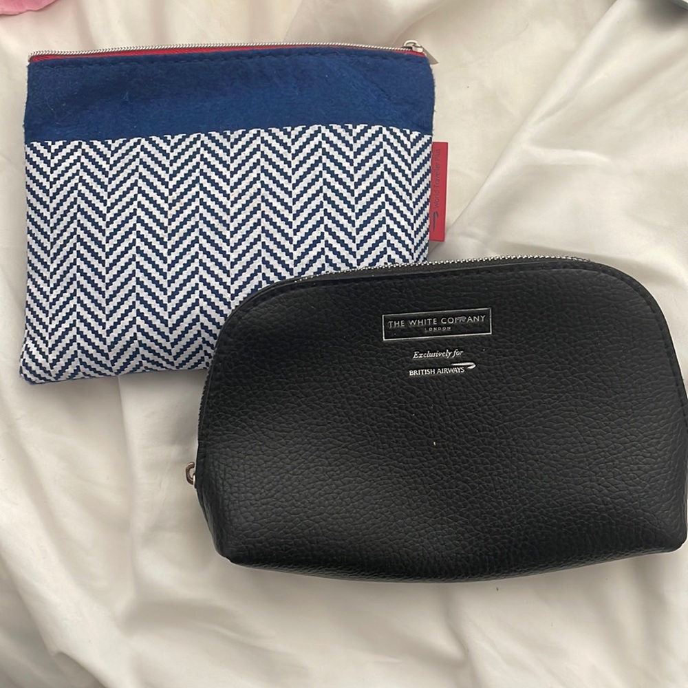 2 British Airways travel pouches - like new